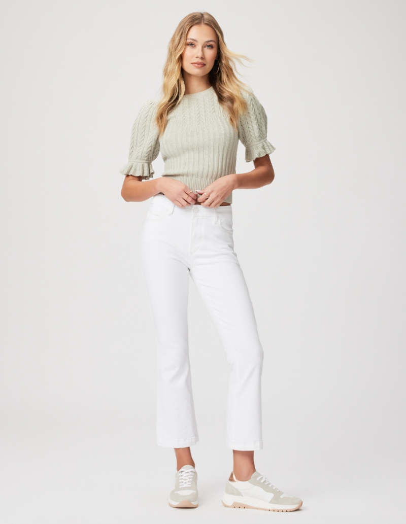 Colette Crop Flare, Crisp White