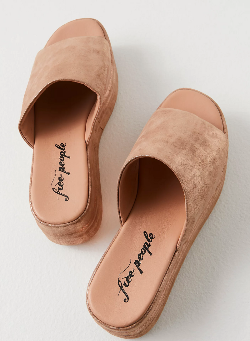 Harbor Flatform Sandals, Rose Gold