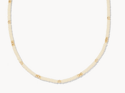 Deliah Gold Strand Necklace, Ivory MOP
