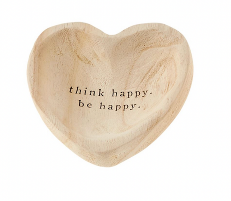 Think Wood Heart Trinket Tray