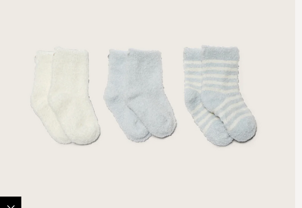 CozyChic Lite® Infant Sock Set, Blue Pearl
