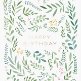 Pretty Leaves Birthday Card
