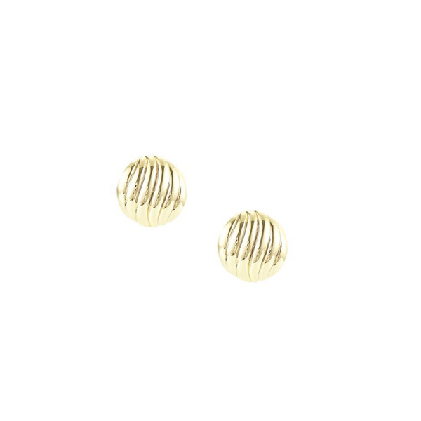 Eclipse Ball Stud Earrings, Gold