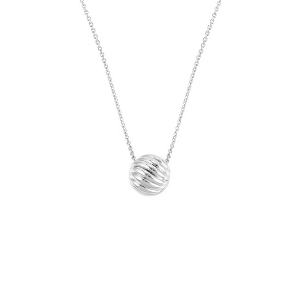 Eclipse Ball Necklace, Silver