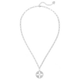 Sea Breeze Pendant Necklace, Silver