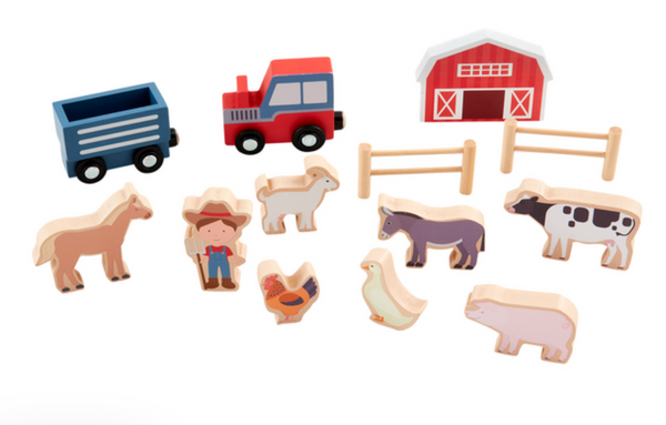 Wood Farm Toy Set