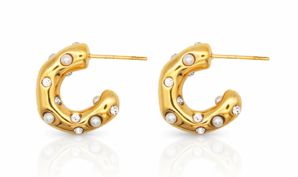 Cove Earrings, Gold