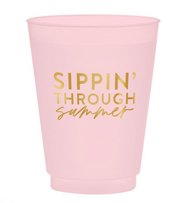 Sippin Through Summer Cups, Set of 6