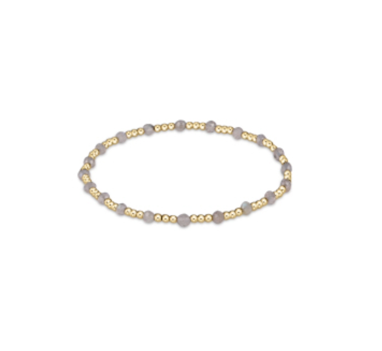 Gemstone Sincerity Pattern 3mm Bracelet, Labradorite