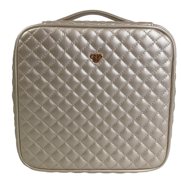 Mini Diva Makeup Case, Pearl Quilted