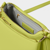Aria Scoop Crossbody Bag, Lime Green