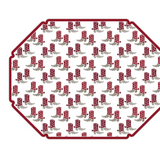 Posh Die Cut Maroon Boots Placemats