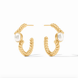 Nassau Stone Hoop, Pearl