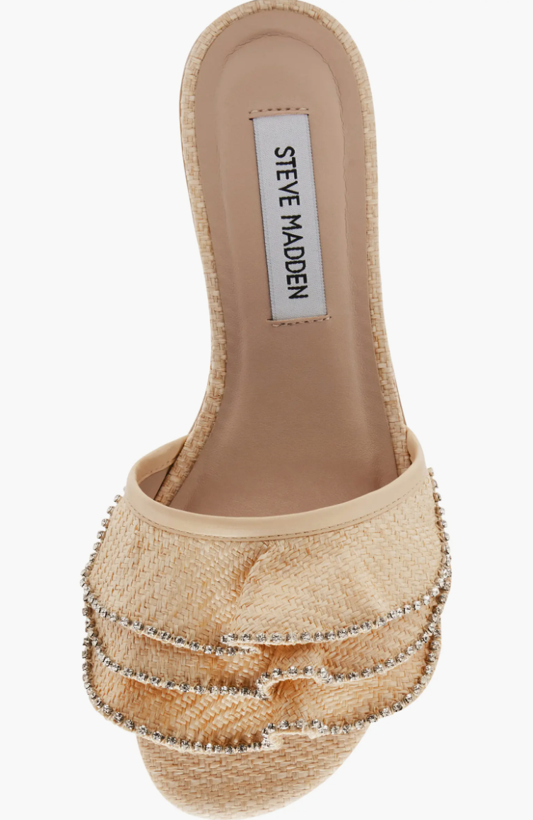 【レディース】Steve Madden Lilou Slide サンダル Amazon.com | Steve Madden Women's Lilou Sandal, Denim, 9.5