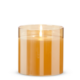 6" x 6" Gold Glass Ivory Pillar Candle