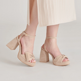 Pacie Heels, Camel Suede