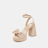 Pacie Heels, Camel Suede