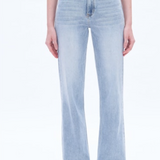 High Rise Wide Leg Jeans, Glacier