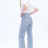 High Rise Wide Leg Jeans, Glacier