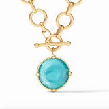 Honeybee Statement Necklace, Iridescent Bahamian Blue