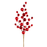31" Red Ball Ornament Spray
