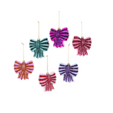 Striped Bow Ornaments