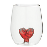 Heart Figurine Wine Glass
