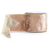 4" x 10 Yds Gold Velvet Ribbon