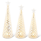 Gold Mercury Glass LED Trees