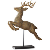 35" Gold Flying Reindeer