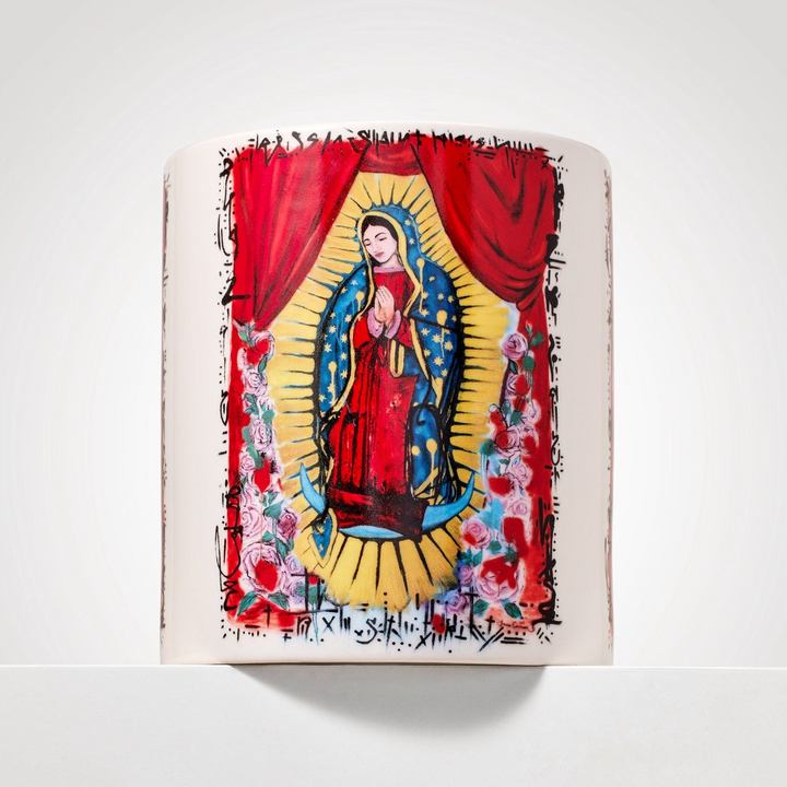 Virgin Mary of Guadalupe Ceramic Candle 24oz