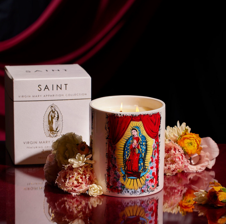 Virgin Mary of Guadalupe Ceramic Candle 24oz
