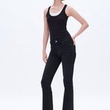 Mid Rise Bootcut Denim Jeans, Black
