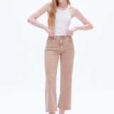 Bella Mid Rise Straight Pants, Nocciola