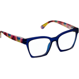 Maisie Glasses, Blue/Ikat