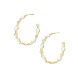 Solaris Hoop Earrings, Pearl