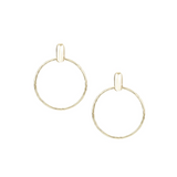 Horizon Circle Statement Earrings, Gold