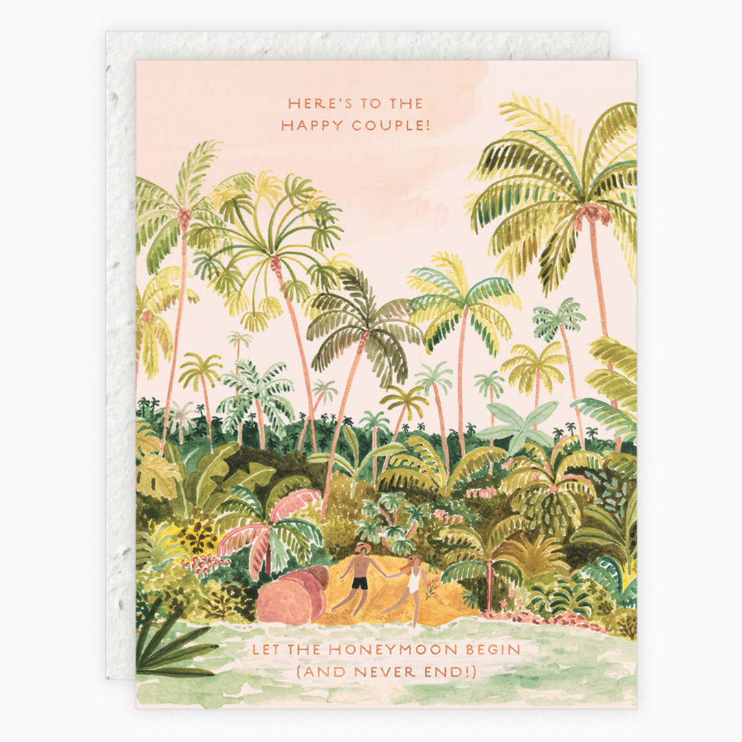 Beach Lovers Wedding + Engagement Card