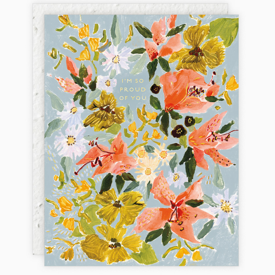 Bouquet in Blue So Proud Card