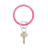 Resin Big O® Key Ring, Pink Topaz