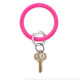 Silicone Big O® Key Ring, Tickled Pink