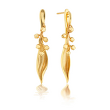 Meadow Lily of the Valley Convertible Earrings, Gold