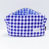 Sorority Gingham Quilted Makeup Bag