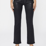 Claudine Flare Jean, Black Fog Luxe Coating