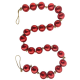 Red Glass Ball Ornament Garland