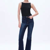 High Rise Flare Jeans, Dark Wash