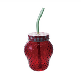 Strawberry Cup with Lid/Straw