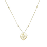 Believer Heart Drop Necklace, Gold