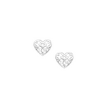 Believer Heart Studs, Silver