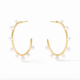 Hydra Stone Hoop, Pearl Large